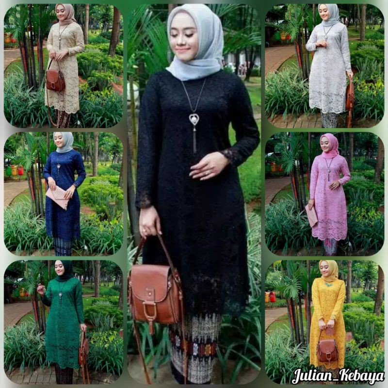 KEBAYA BROKAT TUNIK MODERN / SET TUNIK BRUKAT MUSLIM / SETELAN KEBAYA BRUKAT JUMBO / KEBAYA WISUDA