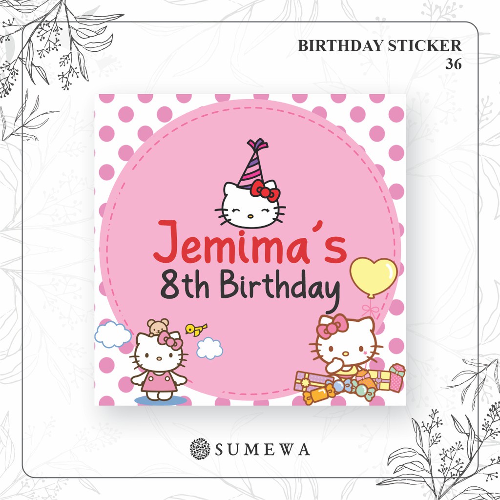 

Sticker Ulang Tahun / Birthday Sticker / Sticker Hampers Bingkisan Ulang Tahun - 36