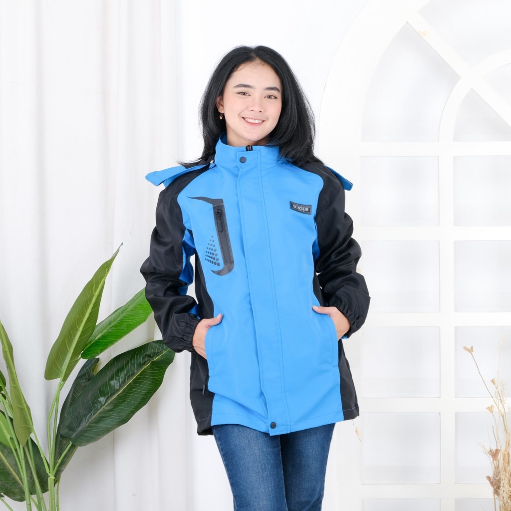 TURUN HARGA ! Jaket Outdoor Pria Waterproof Anti Angin Jaket Pria Parka Pria Wanita Taslan Jaket kasual Pria Terbaru Original Sensor Murah Original Premium