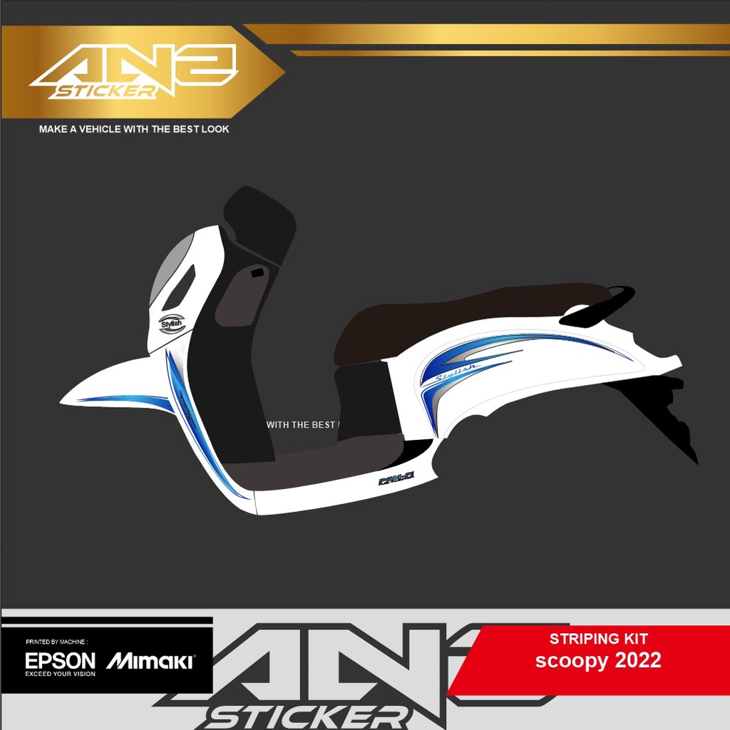 STRIPING SCOOPY 2022 LIST ORI STIKER VARIASI SCOOPY 2022