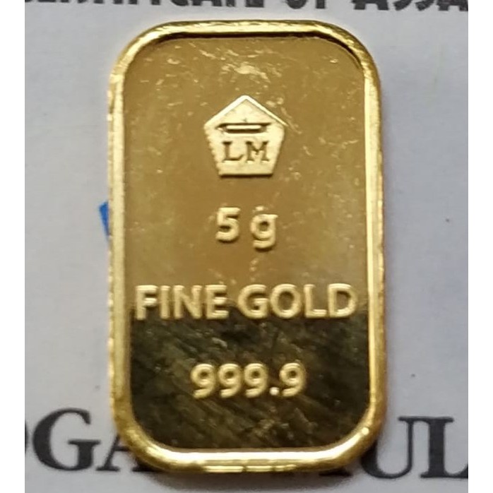 Emas Batangan Antam 5 gram - Berdiri | Portrait | LM Logam Mulia 5gr | Logam Mulia Antam 5 gr