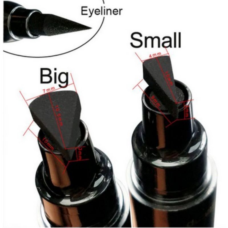 EYELINER STAMP 2 SISI UKURAN BESAR DAN KECIL WATERPROOF CETAR SEKETIKA  SUPER EASY TO USE