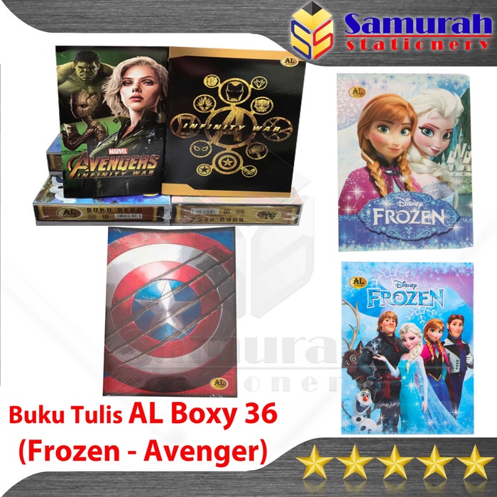 

Terlaku Buku Tulis AL Gold Boxy 36 Lembar Frozen / B5 Bigboss Avenger 36 Lbr - Frozen