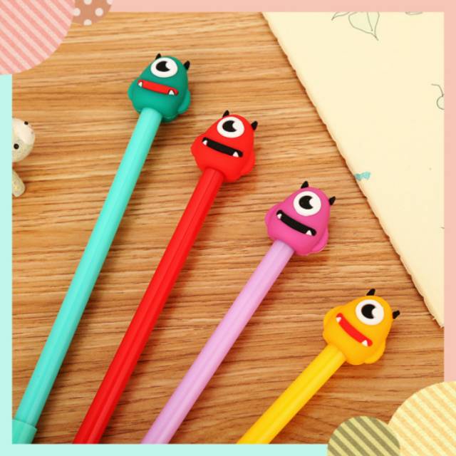 

Pulpen Gel Lucu Karakter Monster
