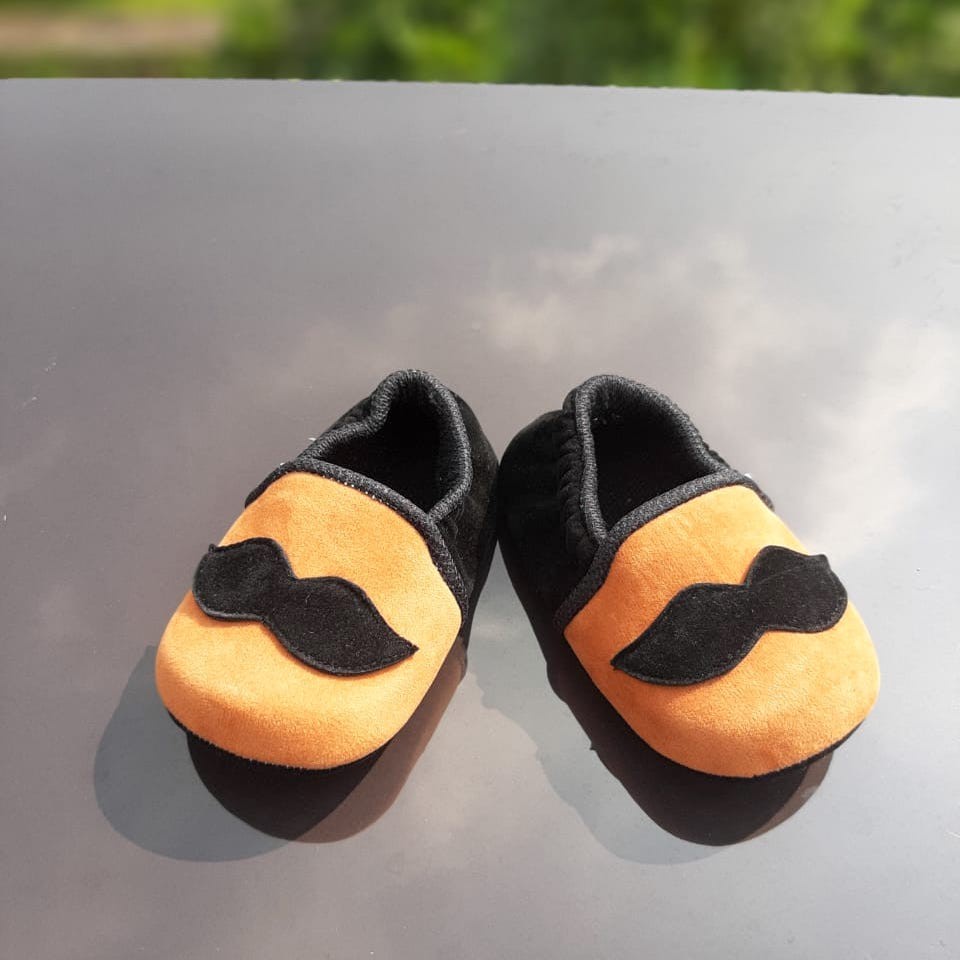 VINANDOZ PRL06 Sepatu Bayi Prewalker Newborn anak 1_11 bulan - Motif kumis