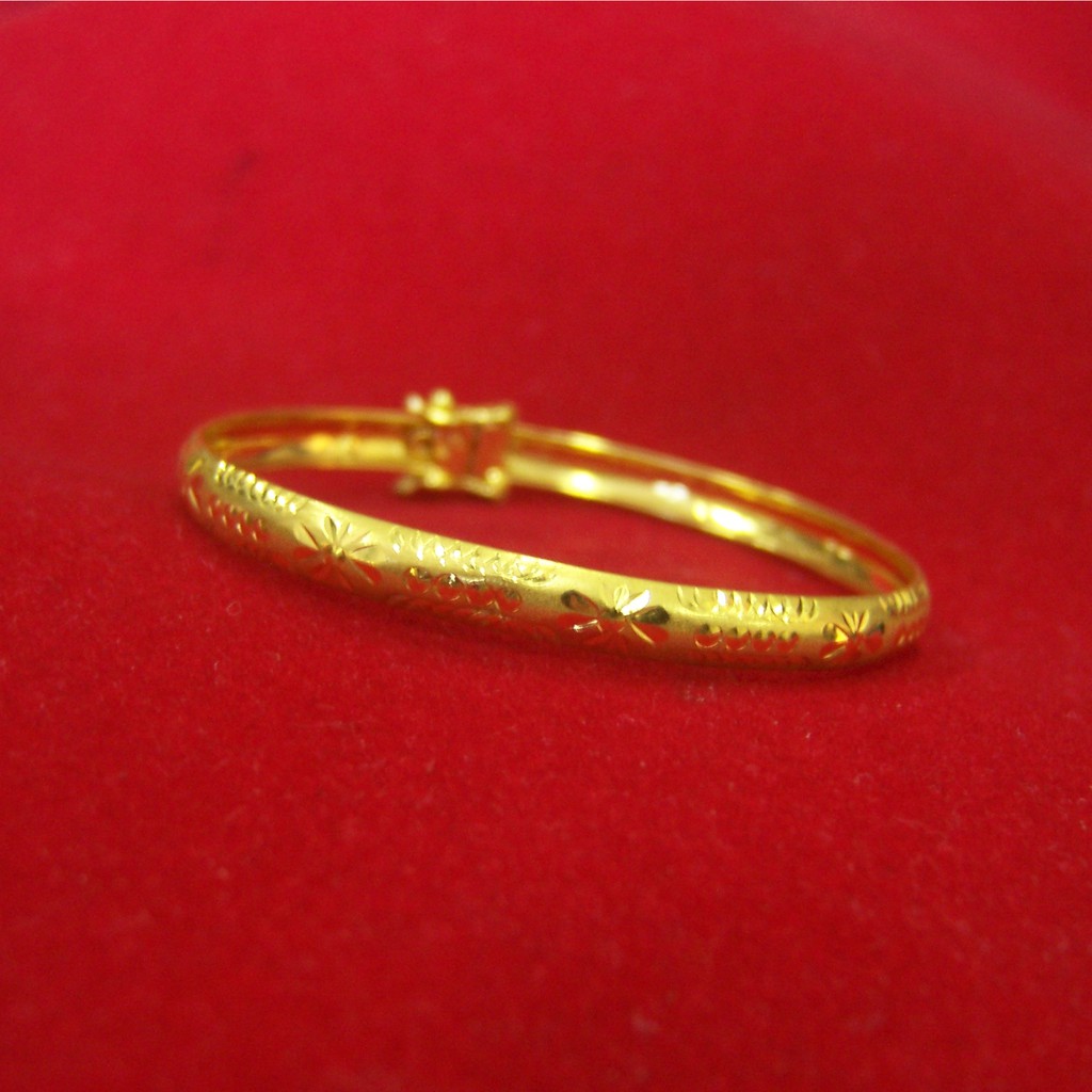 Tiara Jaya - Gelang Tangan Anak Rol Ukir Emas Asli Kadar 700 70%