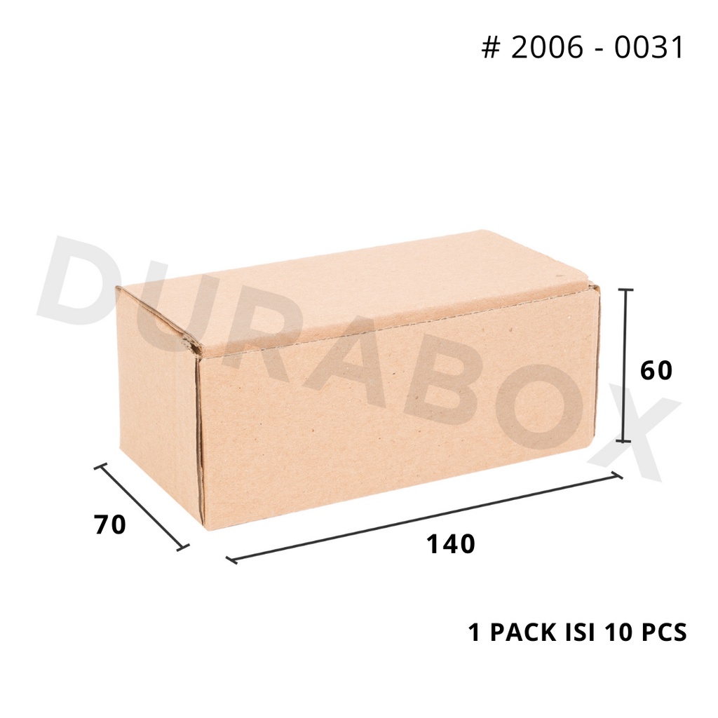 

14 x 7 x 6 cm MAILER | KARDUS / KARTON BOX CORRUGATED - KEMASAN / PACKAGING / PACKING MAKANAN | #2006-0031