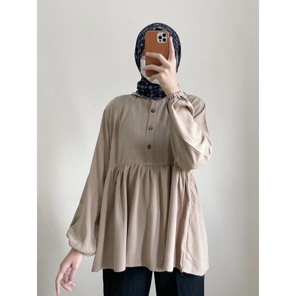 1KG MUAT 5PCS | RANIA PIYA BLOUSE RUFFLE AIRFLOW CRINKLE HITS OOTD SELEBGRAM FASHION GROSIR WANITA