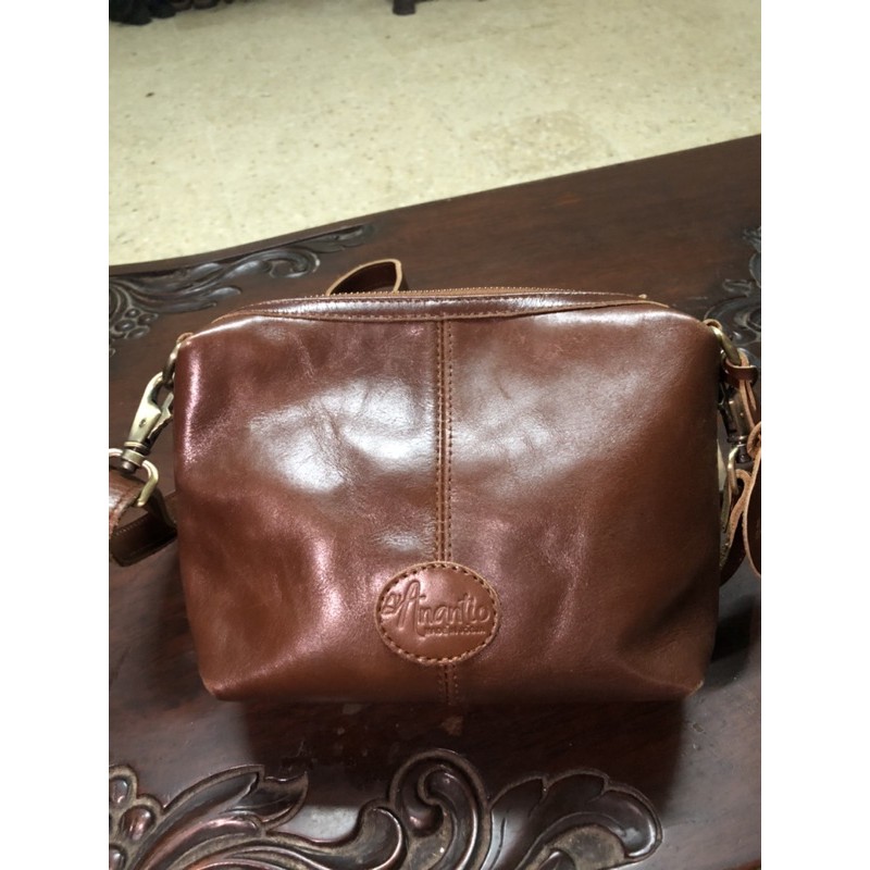 TAS SELEMPANG KULIT ANANTIO WARNA HAVANA UK S+SAKU