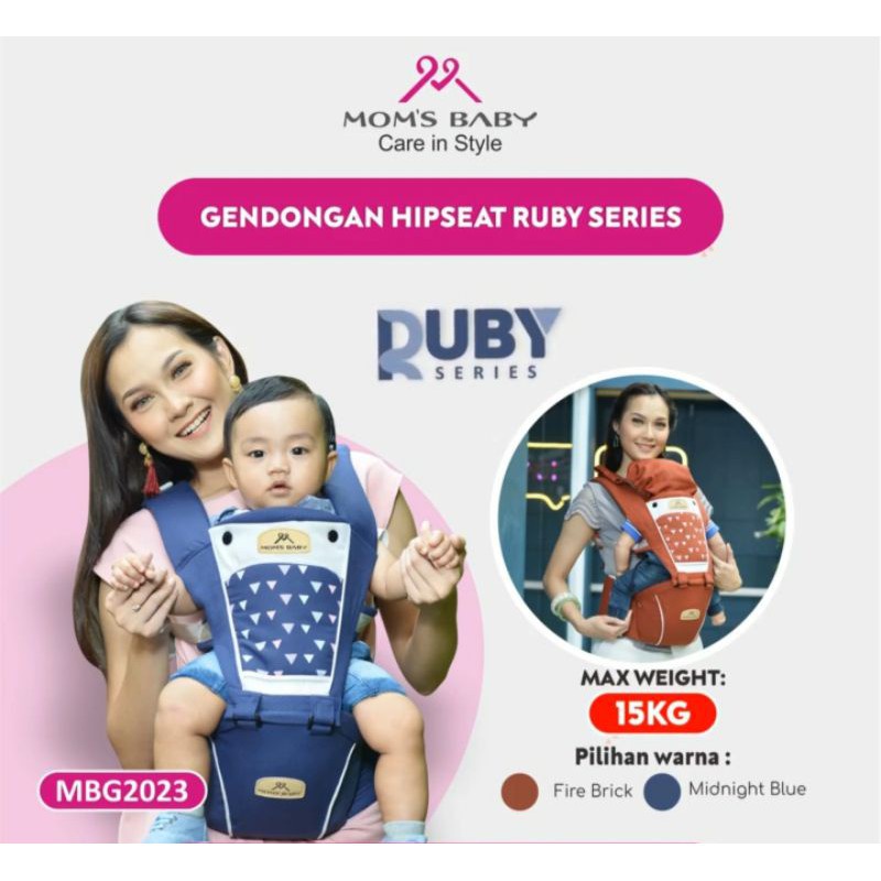 Gendongan Bayi Hipseat / Gendongan Duduk / Gendongan Bayi Depan Moms Baby RUBY MBG2023