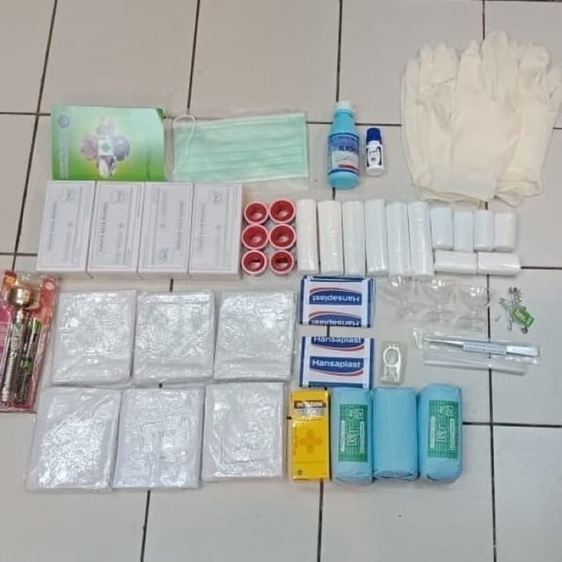 paket tas ransel p3k type A / sudah lengkap sama isi
