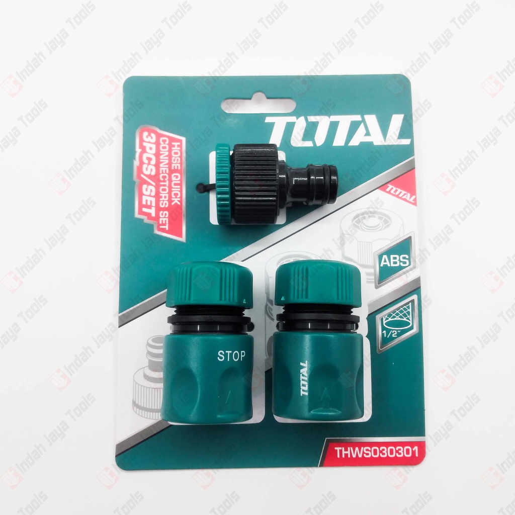 TOTAL THWS030301 Hose Quick Connector Set 3 Pcs Konektor Selang Air Sambungan Selang