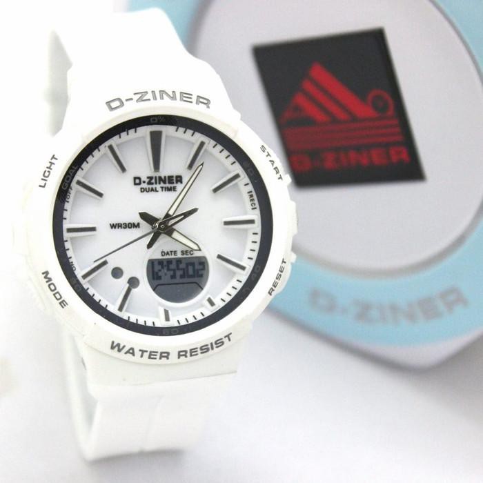 PA JAM TANGAN SPORT DUAL-TIME D-ZINER DZINER DZ-8242 ORIGINAL WATER RESSIST MURAH