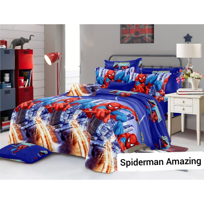 Bed Cover Set Motif Anak Spiderman Amazing