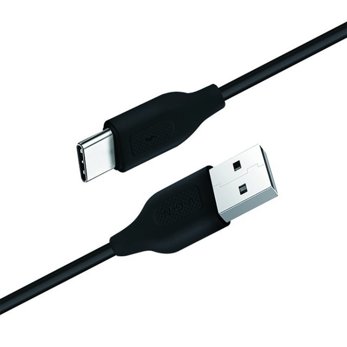 Kabel Data USB Type C V-GeN VG-T1 3A Fast Charging QC 3.0 VGEN 1 Meter