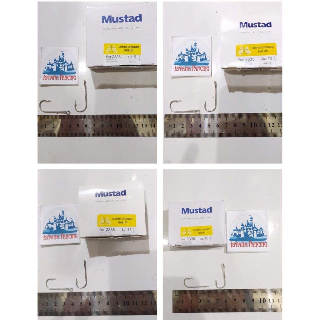 Mata Kail Mustad 2335 / box (isi 100pcs) Size  No. 9/10/11/12