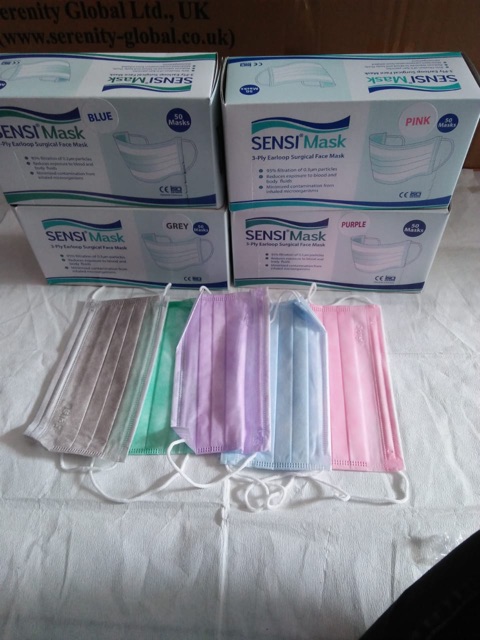 masker - sensi - masker 3ply tali cantol telinga [50 maskers per box]