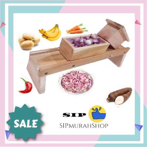 ALAT PENGIRIS / PERAJANG / PEMOTONG / PARUTAN / PENCACAH / PASAH / SERUTAN SERBAGUNA / KAYU JATI ALAT PENGIRIS / PENGIRIS BAWANG PERAJANG PARUTAN SERBAGUNA BAWANG KETELA KENTANG KERIPIK KAYU JATI UKURAN KECIL