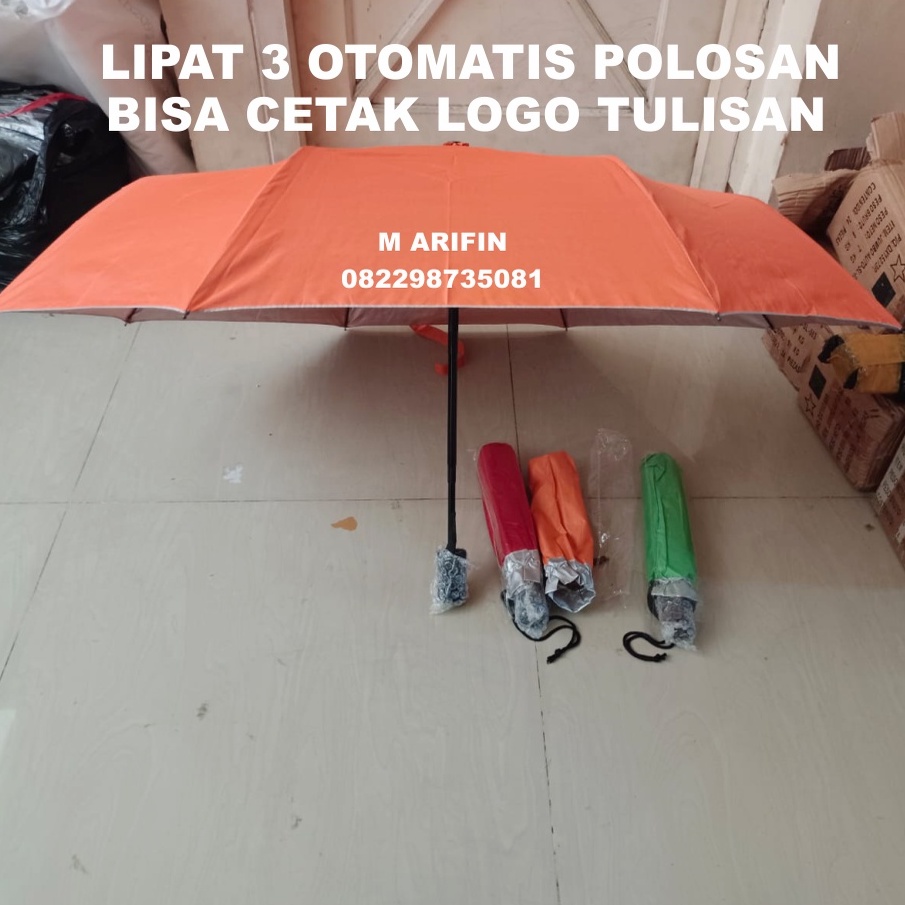 payung lipat otomatis payung buka otomatis payung tutup otomatis payung polos payung satuan payung promosi perusahaan payung custom logo