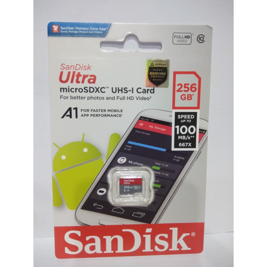 MICRO SD 256GB A1 CLASS 10 ULTRA