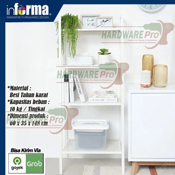 Rak Buku Rak Susun Rak Hias Rak Besi 4 Tingkat Libie Original Informa