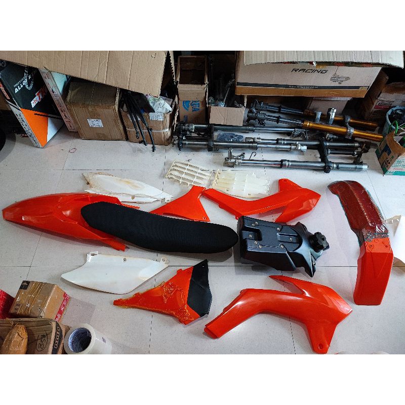 PROMO READY STOK SIAP KIRIM COVERSET COFER COVER BODY SET TRAIL KTM250 KTM 250 MEREK WILWOOD BARANG 