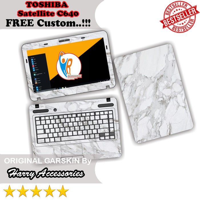 Original Garskin Laptop Full Body TOSHIBA Satellite C640 Motif ABS Free Custom Gambar
