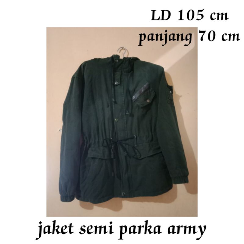 preloved jaket semi parka army