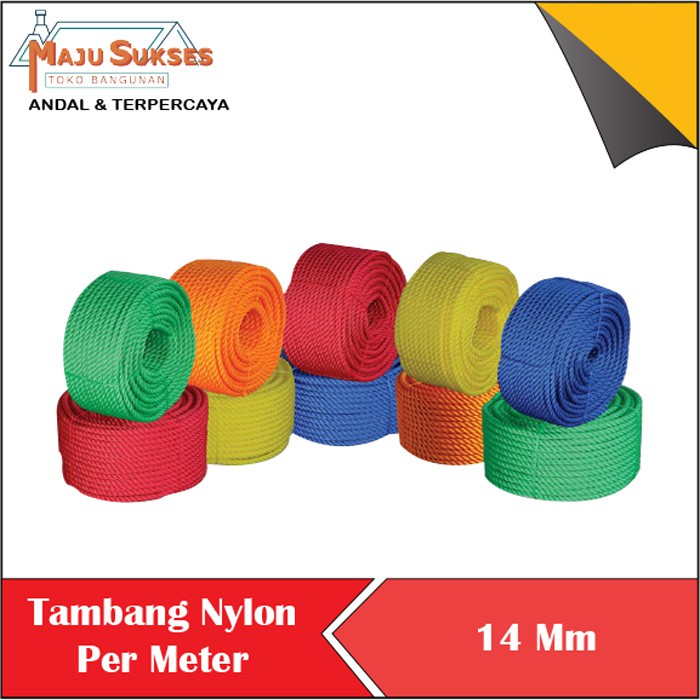 

TALI TAMBANG NYLON NILON PLASTIK 14 MM PER METER