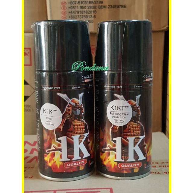 

Samurai Paint Clear K1K dan K1KT | Clear / Vernis Glossy 1 Komponen