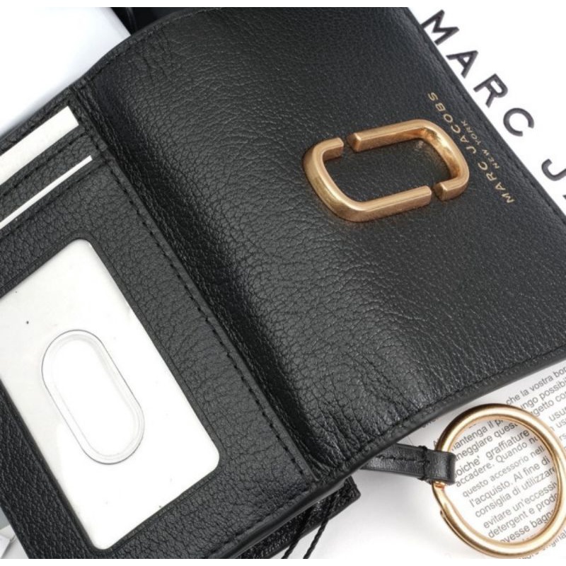 Marc The Snapshot Compact Wallet Logo Black Marc Jac0bs