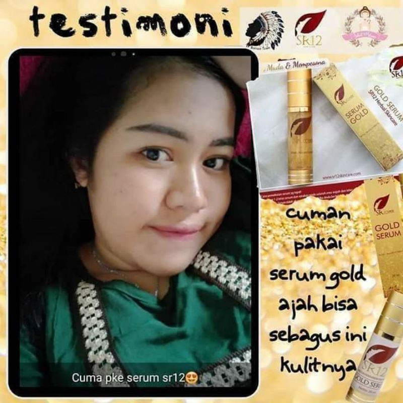 SR12 GOLD SERUM / SERUM ANTIAGING KULIT KENCANG CERAH &amp; GLOWING BPOM