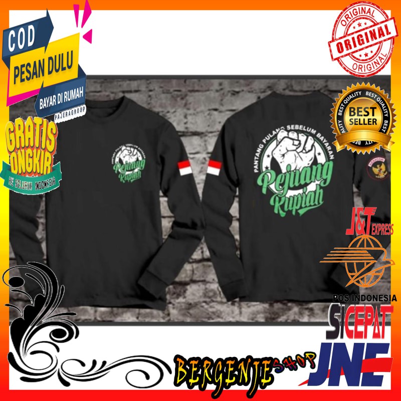 LP12 KAOS LENGAN PANJANG PEJUANG RUPIAH / KAOS LENGAN PANJANG