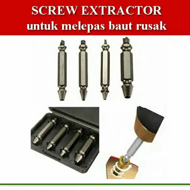 Pembuka baut rusak SCREW EXTRACTOR