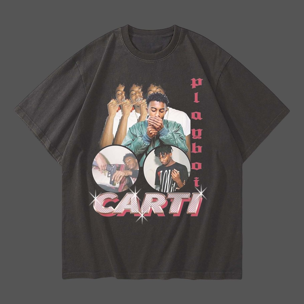 PLAYBOI CARTI RAP TEE VINTAGE STYLE OVERSIZED T-SHIRT