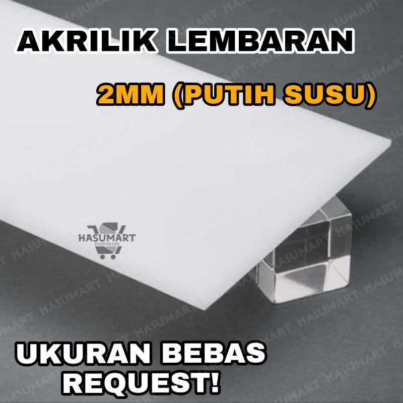 Jual Akrilik Lembaran Custom 2mm Putih Susu Kaca Acrylic Shopee