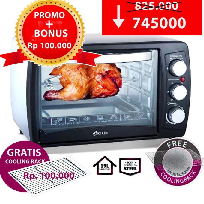 Oven Listrik Full Stainless Kirin Kbo 190ra 19 L Panggang Ayam Ikan Kawahdaun Shopee Indonesia