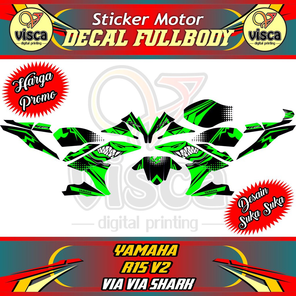 decal YAMAHA R15 V2 decal YAMAHA R15 V2 decal YAMAHA R15 V2full body R15 V2 VIA VIA SHARK