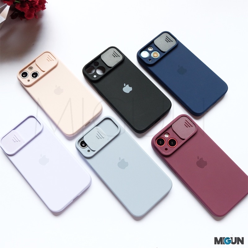 New! Slide Premium Silicone Case for iPhone 11 12 13 MINI PRO PROMAX 7 8 SE 2020 XR X XS XSMAX