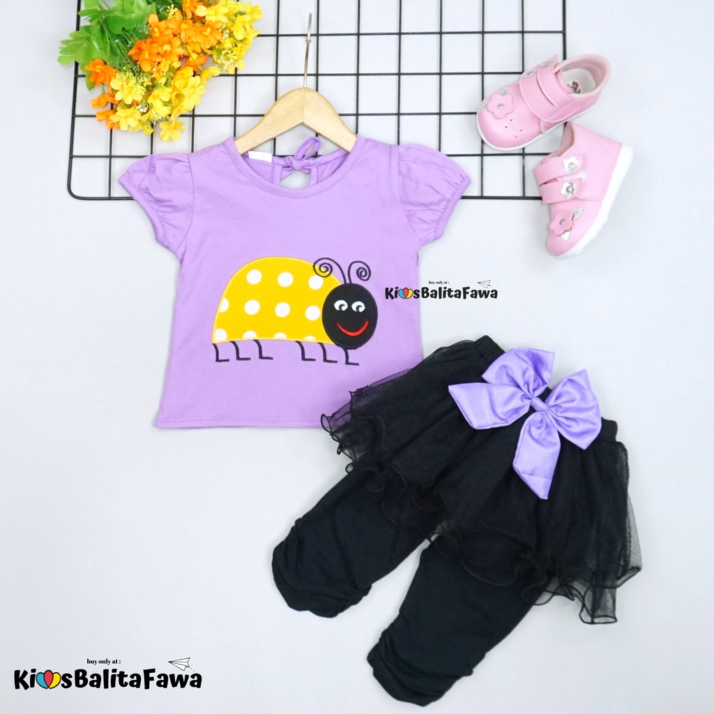 (SNI) Setelan Nikita uk 1-2 Tahun / EXPORT Quality Baju Anak Perempuan Lengan Pendek Celana Panjang Polos Babycinnamon