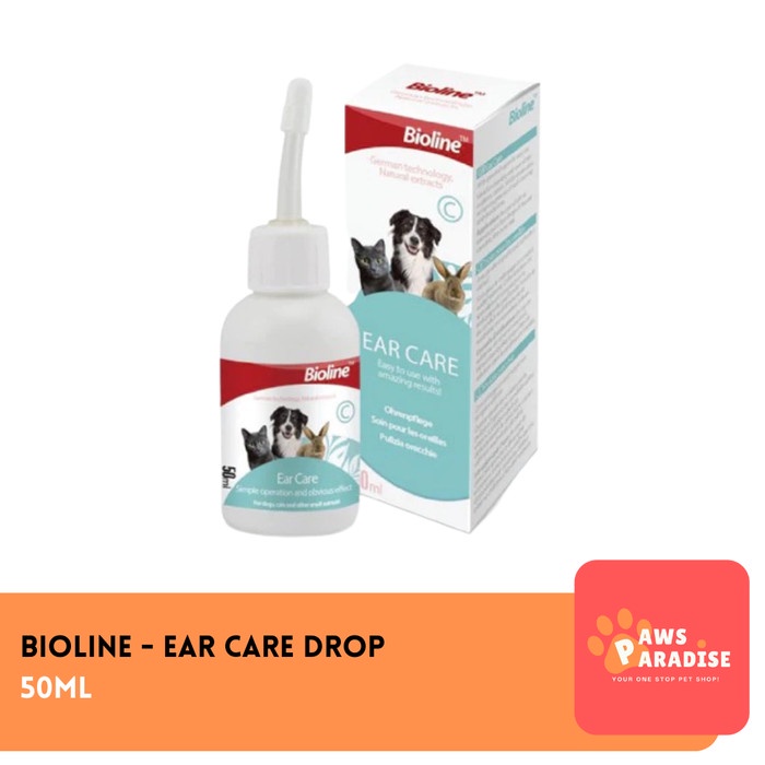 BIOLINE Ear Drop Care 50ml / Cairan Pembersih Telinga Anjing Kucing