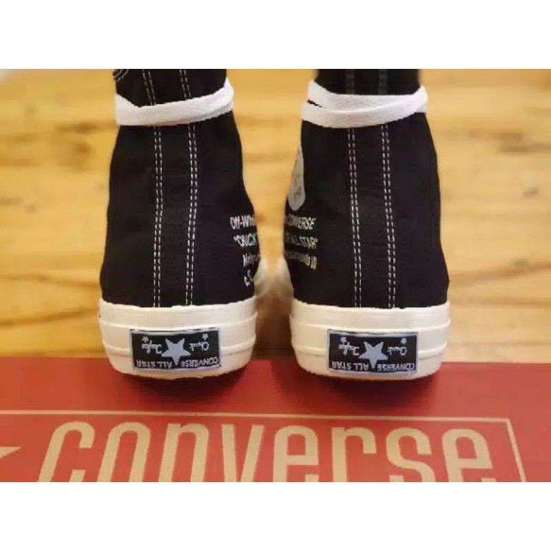 Sepatu converse 70s High Black X Off White Premium-6