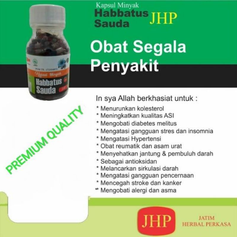 Habbatussauda Oil 200 kapsul Jhp - Habasyi Oil JHP