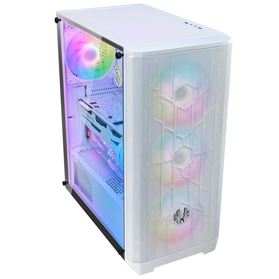 Casing Komputer Gaming Bitfenix Nova Mesh SE TG Whitee Free 4Fan ARGB