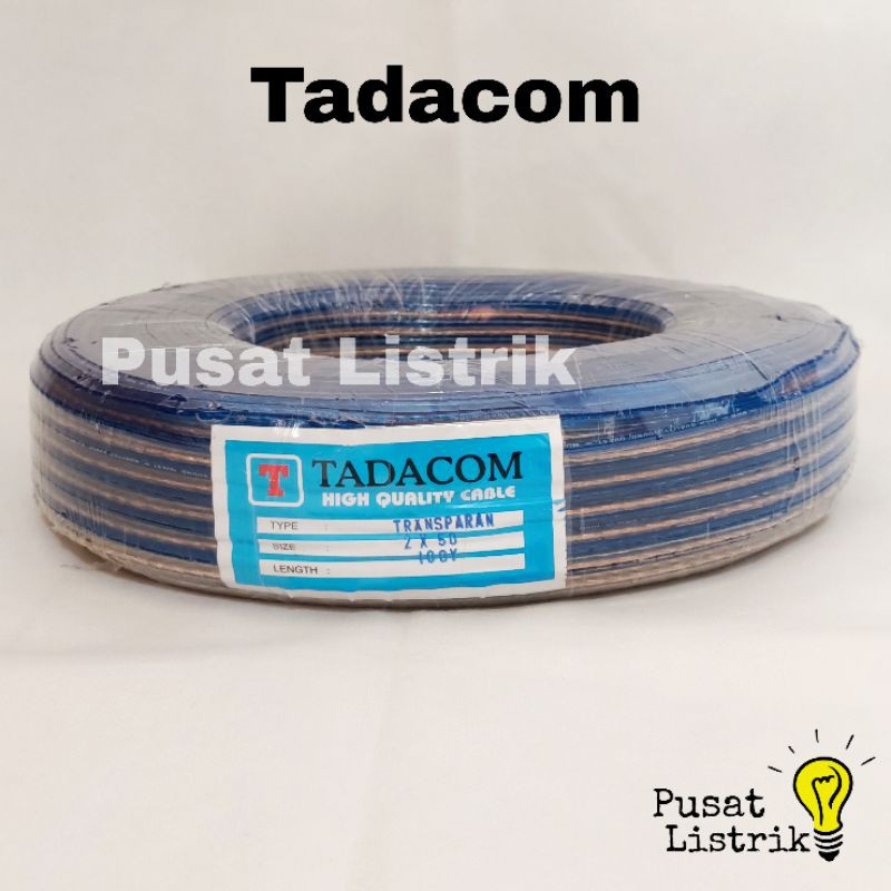 Kabel Listrik Transparan 2x50 100yard Tadacom Kabel Transparan Serabut 2x50 100y