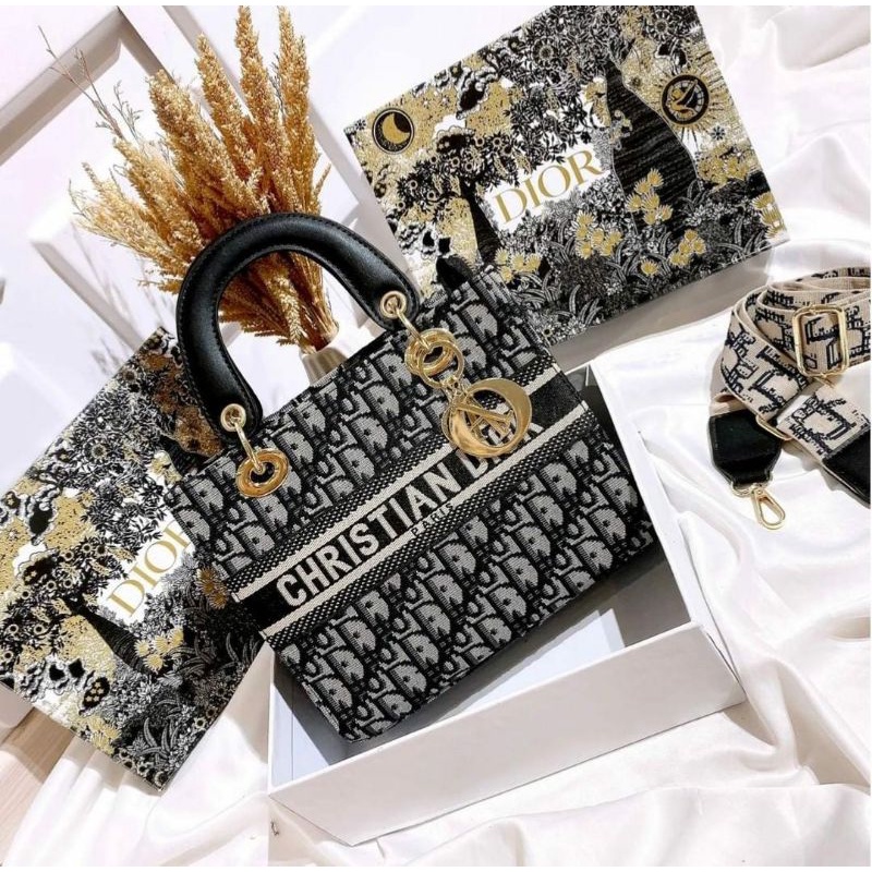 Tas Wanita CH Dior Selempang Wanita Fashion Branded Import Lady Kanvas Premium 6732