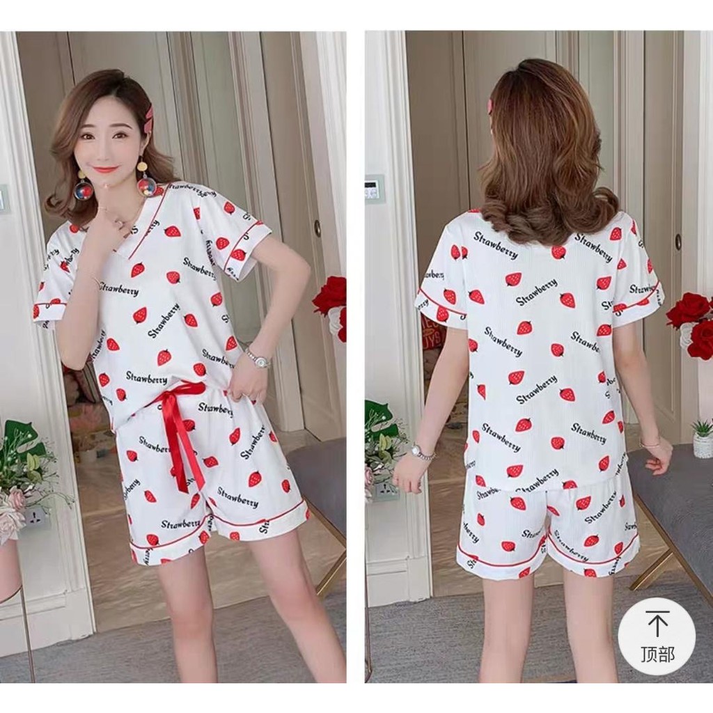 baju tidur celana pendek 5 motif premium import murah/ piyama tidur lucu/ pajamas lucu