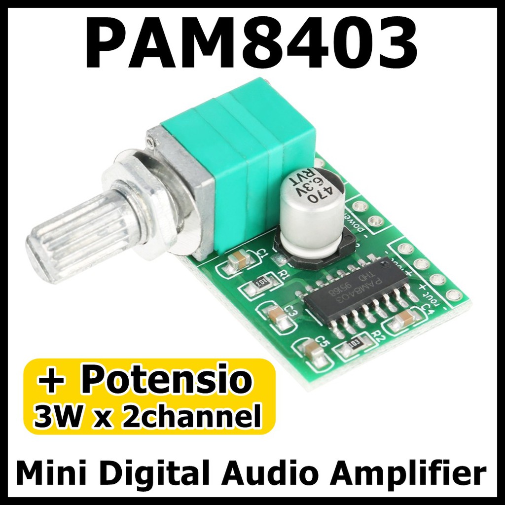 Mini Digital HiFi Audio Amplifier PAM 8403 PAM8403 Plus Potensio Volume