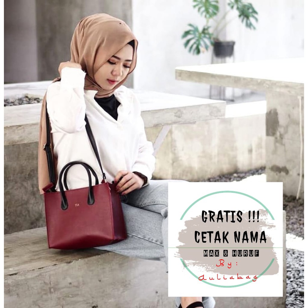 TAS SELEMPANG SELIN BAG GRATIS CETAK NAMA