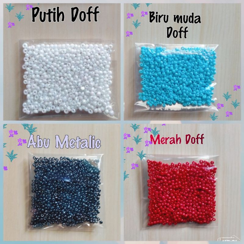 Mote Manik Payet Pasir Doff Ukuran 11/0 - 2mm ( 10 Gram )